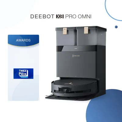 DEEBOT  X8 PRO OMNI Aspirateur robot (Lavage OZMO ROLLER, aspiration de 18 000 Pa, TruEdge 3D)